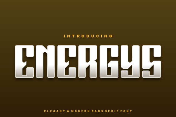 Energys Display Font for Modern Craft and Branding Projects