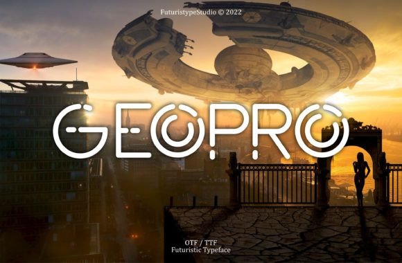 Geopro Typeface: A Futuristic Display Font for Modern Crafters