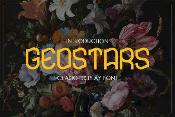 Geostars Display Font for Vintage Craft Projects