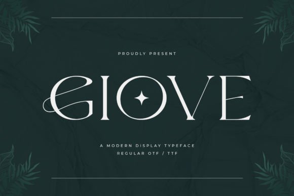 Giove Display Font for Chic Brand Identity Design