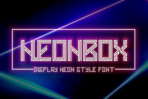 Neonbox Typeface: Futuristic Display Fonts for Modern Maker Brands
