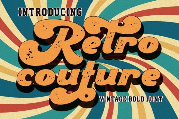 Retro Couture Typeface for Vintage Brand Identity
