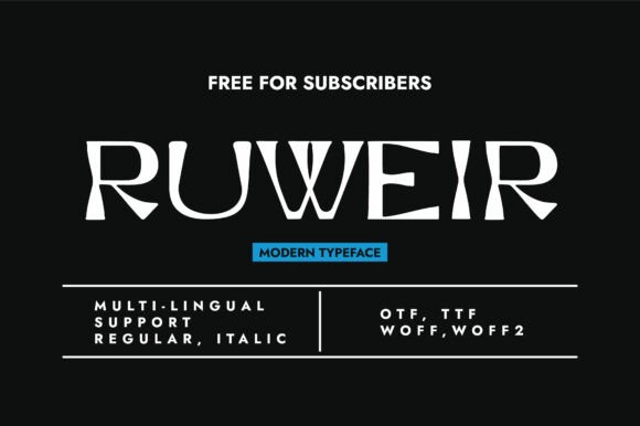 Ruweir Display Font for Modern Brand Identity