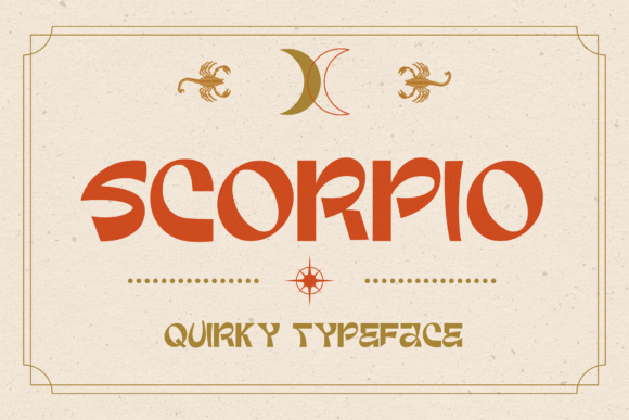 Scorpio Typeface Review: A Quirky Display Font for Astrology Branding
