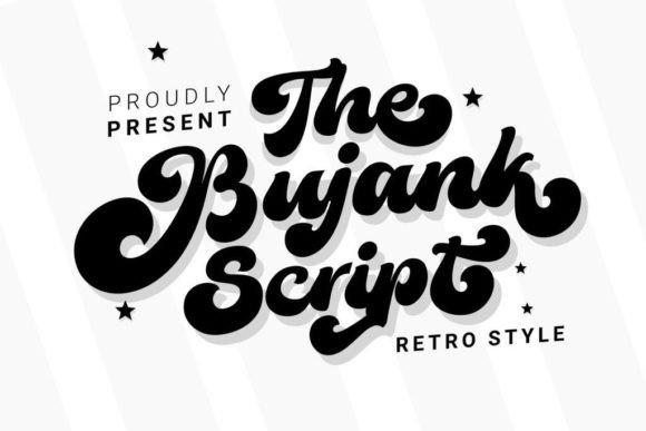 The Bujank Script: A Retro Display Font for Handmade Brands