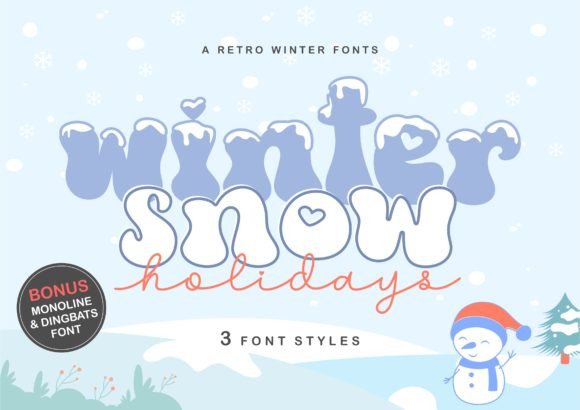 Wintersnow Holidays: A Retro Winter Display Font for Seasonal Branding